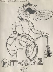 1girls 2020 anthro ass_focus bandicoot big_ass big_butt blu3danny bubble_butt butt-tober crash_(series) crash_bandicoot_4:_it's_about_time darkmoontoons dialog female female_only grappling_hook huge_ass pirate pirate_tawna punk punk_girl solo tawna_bandicoot tawna_bandicoot_(crash_4) text text_bubble thick_ass thick_thighs wide_hips