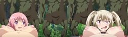 2girls after_sex approximated_aspect_ratio blonde_hair cum_inflated_belly cumflation elf elf_ears funny_face imminent_gangbang imminent_sex iris_(ochi_mono_rpg_seikishi_luvilias) laying_on_back mage multiple_males nervous nervous_smile ochi_mono_rpg_seikishi_luvilias orc pink_eyes pink_hair red_eyes rifria_(ochi_mono_rpg_seikishi_luvilias) screencap stitched surprised surrounded twintails