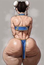 ai_generated ass back_view big_ass capcom cellulite chun-li fat_ass loincloth oiled street_fighter taiga20 thick_ass thick_thighs