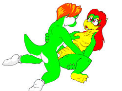 breasts dinosaur eye_contact female hair koopa legs looking_at_another male mario_(series) missionary_position nipples nude on_back penetration penis pussy raised rei_vegan reptile scalie sex socks spread_legs spreading straight tail vaginal_penetration yoshi