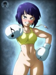 1girls 2022 alternate_version_at_source alternate_version_available artist_logo asian asian_female ass ass_visible_through_thighs belly belly_button blush blush_lines blushing_at_viewer blushing_female boku_no_hero_academia bottomless boxing boxing_gloves boxing_gloves_only breasts camel_toe cameltoe dated digital_art digital_drawing_(artwork) digital_media digital_media_(artwork) digital_painting_(artwork) earphone_jack female female_only japanese japanese_female jiro_kyoka jirou_kyouka kyoka_jiro light-skinned_female looking_at_viewer medium_breasts musical_note musical_symbol my_hero_academia navel pointing pointing_at_viewer purple_hair purple_hair_female pussy pussy_lips round_boobies round_boobs round_breasts round_tits round_titties solo spiky_hair sports_bra suture_art thick thick_hips thick_thighs thigh_gap thigh_highs thighhighs thighs vagina white_boxing_gloves white_gloves yellow_sports_bra