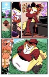 comic delphox destruction expansion explosion fat furry giantess_growth potion superspoe weight_gain