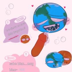cum cum_in_mouth cum_string disembodied_penis earth_(solarballs) penis solarballs venus_(solarballs)