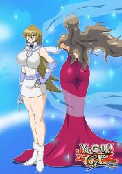 alexis_rhodes big_ass big_breasts blonde_hair bubble_butt corruption dlobo777 dress empty_eyes female_only femsub huge_breasts large_breasts society_of_light solo wide_hips yu-gi-oh! yu-gi-oh!_gx