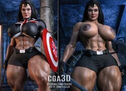 captain carter (cosplay) from dc by cga3d