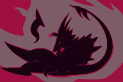animal_genitalia anus ass back_spikes bigfishyfishy black_body bodily_fluids carapace claws cum cum_drip digitigrade disembodied_penis dripping fan_character fangs feral finger_claws genital_fluids genital_slit genitals head_tuft hi_res horn looking_at_viewer looking_back lying male monster multi_eye nude nude_male on_side penile_spines penis pointed_feet presenting presenting_hindquarters quadruped raised_leg raised_tail red_eyes shell smile snickering solo spiked_tail spikes spikes_(anatomy) tail teeth tuft voidpet