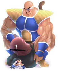 2boys bald blue-tinted_eyewear boner dragon_ball dragon_ball_z erection gay huge_cock kuromine_hiraya male male_only multiple_boys muscle nappa penis raditz red-tinted_eyewear scouter size_difference tinted_eyewear yaoi yuatari