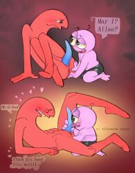 2boys adult_swim alan_(smiling_friends) allan_(smiling_friends) allan_red anal fisting gay hazziybs male male_only pim_(smiling_friends) pim_pimling smiling_friends yaoi