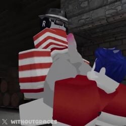 2boys 3d animated anthro chance_(forsaken) christmas cum forsaken_(roblox) gay guest_1337_(the_last_guest) longer_than_30_seconds male_only roblox roblox_game robloxian shorter_than_one_minute tagme video withoutgraces