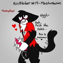 1boy anthro anthro_male anthro_only anthro_solo balls big_cock big_penis black_and_white_body black_and_white_fur black_body black_fur blush bottomless bottomless_male clothes clothing cock cult_of_the_lamb cultist dialogue dick domestic_cat ears_back english english_dialogue fan_character felid feline furry furry_male furry_only furry_solo grey_background hands_around_penis jerking_off jerkingoff kinktober kinktober_2025 large_cock large_penis lee_wolfdog light_grey_background looking_pleasured male male_anthro male_furry male_masturbation male_only masturbation nikki_(lee_wolfdog) no-human no_human no_humans non-human non-human_only oc oc_only only_furry only_male original_character penis plain_background pleasured precum red_clothes red_clothing red_penis shirt simple_background smile smiling solo solo_anthro solo_furry solo_male solo_oc standing standing_up stroking_penis tail tremble_lines tremble_spikes white_hands white_snout