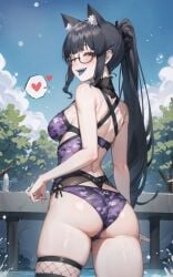 ai_generated artemis_of_the_blue black_hair blue_tongue indie_virtual_youtuber panties ponytail shark_girl skirt upskirt virtual_youtuber