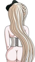 accurate_art_style ass cheeeeeeeeeeeeen corset danganronpa danganronpa_2:_goodbye_despair female_only sonia_nevermind sprite_edit straight_hair transparent_background