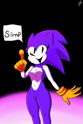 black_background curvy medium_breasts needlemouse_(character) needlemouse_(series) purple_spikes sarah_henderson_(needlemouse) sonic.exe sonic.exe_(series) sonic_(series) sonic_the_hedgehog sonic_the_hedgehog_(series) white_body yellow_gloves