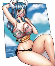 bikini bikini_bottom female female_only iury_padilha one_piece side-tie_bikini thick_thighs ulti_(one_piece) wano_country wide_hips