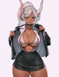 1girls 2023 bunny_ears bunny_girl cleavage curvy_body curvy_female female_focus hi_res highres huge_breasts long_hair miruko my_hero_academia office_lady rabbit_ears revealing_clothes rumi_usagiyama sayanestia voluptuous voluptuous_female white_hair