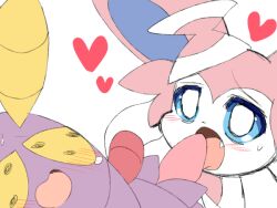 blush bug cute_fang dominant_female drawn dustox eeveelution furry girly heart licking_penis looking_at_partner lowres moth oral penis pokémon_(species) pokemon queen_funi sweat sylveon tears