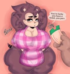 1girls animal_crossing anthro armpits big_breasts breasts dork_boi female female_only lewd_dorky nintendo sable_able solo solo_female thick_thighs wide_hips