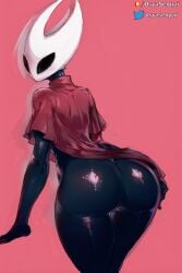 1girls ai_generated anthro ass ass_focus black_skin dark-skinned_female dark_skin female female_only functionally_nude functionally_nude_female hollow_knight hornet_(hollow_knight) looking_back osyasenpai solo solo_female stable_diffusion