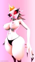 3d 3d_(artwork) 9:16 alternate_version_available areolae artist_name big_breasts breasts deckersfm helluva_boss looking_at_viewer nipples pink_background red_eyes simple_background stella_(helluva_boss) thick_thighs underwear vivienne_medrano wide_hips