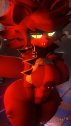 1girls 3d 3d_(artwork) areolae artist_name ass bandage bandaged_arm big_ass cally3d clazzey cryptiacurves fazclaire's_nightclub female female_only fexa fexa_(cryptia) five_nights_at_freddy's fnaf foxy_(cally3d) foxy_(fnaf) fredina's_nightclub hi_res nipple_piercing nipples red_fur scottgames silver2299 solo thick_thighs wide_hips