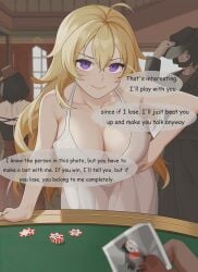 100wang 1girls ahoge blonde_hair casino long_hair rwby tagme violet_eyes yang_xiao_long