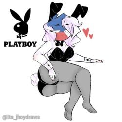 artist_request ass blush cameltoe clothing countryhumans countryhumans_girl female female_only legwear philippines_(countryhumans) playboy rabbit_hole_(deco*27/caststation) rabbit_hole_(vocaloid) simple_background source_request white_fur white_hair