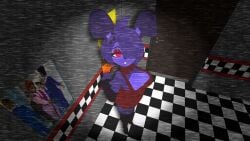 animan animanstudios apron axel_in_harlem big_breasts big_ears bonfie bonfie_(cryptia) bonnie_(cally3d) bonnie_(fnaf) cally3d camera_view clazzey cleavage cryptiacurves door fazclaire's_nightclub female five_nights_at_freddy's flashing fnaf fredina's_nightclub large_breasts large_ears leggings rabbit rabbit_ears rabbit_humanoid red_apron red_eyes scottgames shittyartz solo static wave waving