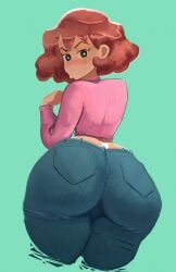 1girls ass big_ass big_butt black_eyes blush blushing_at_viewer bottom_heavy breasts brown_hair bubble_ass bubble_butt crayon_shin-chan curvy dand_u fat_ass fat_butt female female_only housewife huge_ass huge_butt human jeans large_ass large_breasts large_butt looking_at_viewer looking_back married_woman mature mature_female milf misae_nohara mob_face mom_jeans mother pale-skinned_female pale_skin panties pantylines short_hair sweater thick_ass thick_thighs voluptuous wide_hips