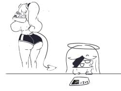 animated animation_meme_community anny_(anny_perez) anny_perez ass big_ass big_breasts chibi clothing demon demon_girl female_only meme mother mother_and_daughter ponytail sound spanish tagme video youtube youtube_hispanic