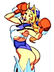 1girls armpits artist_request ass big_ass big_breasts big_butt blonde_hair blue_eyes boxing_gloves breasts busty butt capcom clothing drill_hair female female_only gloves large_breasts legs leotard light-skinned_female light_skin long_hair medium_breasts one_eye_closed open_mouth pixel_art red_boxing_gloves red_gloves rival_schools sensual sideboob smile solo thighs thong_leotard tiffany_lords voluptuous wink