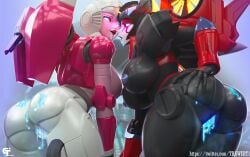 2girls 3d 3d_(artwork) after_sex after_vaginal alien alien_girl alien_only arcee arcee_(g1) ass autobot big_ass big_breasts blue_cum blue_eyes blush creampie cum cum_in_pussy cum_inside cum_on_ass cum_on_face female female_autobots female_only full_color glowing_eyes hand_on_butt idw_comics idw_publishing large_ass leaking looking_back multiple_girls nipples nude pleasure_face pussy rear_view robot robot_girl robot_humanoid simple_background thick_thighs transformers transformers_g1 transformers_idw trawert windblade