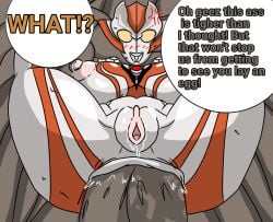 anal_sex grigio_gets_raped lactation large_ass large_breasts midgetfur minato_asahi_(grigio) redraw self_upload speech_bubble tentacle ultraman_(franchise) ultraman_r/b ultrawoman_grigio unseen_male_face