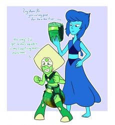 dialogue diaper female lapis_lazuli_(steven_universe) messy_diaper peridot_(steven_universe) steven_universe sylphspace wet_diaper