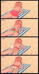 1futa anal beach cum_on_ass dickgirl disembodied_penis futanari male_on_futa samantha_smithers skirt_lift swimsuit tamedanee