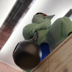 3d animated big_belly bloated_belly dildo exercise female gobbo@gym goblin goblin_female green-skinned_female gym gym_clothes kettlebell large_insertion mp4 no_sound ovinaxu pregnant sex_toy squats tagme video weightlifting weights