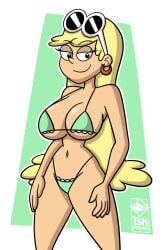 big_breasts bikini curvy leni_loud long_hair nickelodeon sharkzym sole_female tagme teeth the_loud_house tsmdraws