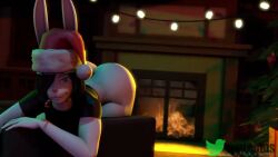 1girls 3d anal anal_expulsion anal_object_expulsion animated anthro ass backwards_cap backwards_hat black_hair bunny_girl bunny_tail cap christmas christmas_decorations christmas_tree fart fart_cloud fart_fetish farting farts female fire fireplace fur furry furry_female furry_only holidays indoors looking_at_viewer loop moobsloobs original rory_(mloobis) santa_hat shaking_ass shorts sound sound_effects source_filmmaker tagme twitter_username video white_fur