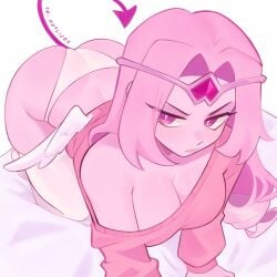 ai_generated artlicex ass cookie_run cookie_run_kingdom eternal_sugar_cookie large_breasts looking_at_viewer panties pink_body pink_eyes pink_hair room tagme tail thighs wings