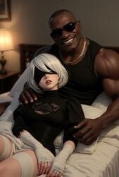 ai_generated ai_voice_acted animated ass dark-skinned_male interracial light-skinned_female nier:_automata sound tagme twerking video yorha_2b