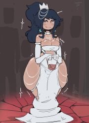adventure_time adventure_time:_fionna_&_cake backless_chain_dress hip_cleavage hip_cutout ice_cream_queen indecent_exposure josebonn large_breasts modakawa_dress simone_(fionna_and_cake) thick_thighs wide_hips