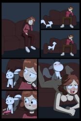 1boy 1boy1girl 1female 1girl 1girls antlers ass ass_up beastiality big_breasts blush boobs breasts canine canine_penis cleavage clothed clothing cum cum_in_pussy cum_inside deerfox deerfox_(hilda) deerfox_hilda female fur hilda_(series) johanna_(hilda) male mammal mother netflix penetration penis slayer321 tail twig_(hilda)