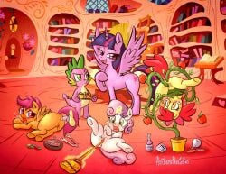 anibaruthecat apple_bloom_(mlp) cutie_mark_crusaders furry hasbro my_little_pony scootaloo_(mlp) smooth_skin spike_(mlp) sweetie_belle_(mlp) tagme twilight_sparkle_(mlp)