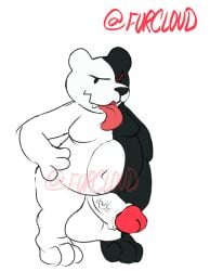 1boy anthro artist_name balls ballsack bear belly big_balls big_penis black_body black_fur body_fur erection foreskin foreskin_folds furcloud genitals glans hi_res huge_balls huge_cock humanoid_penis hyper hyper_balls hyper_genitalia hyper_penis intact male male_only mammal moobs naked navel nude nude_male paws penis plushie plushie-like red_glans retracted_foreskin scrotum sharp_teeth silixnh_(artist) smug solo teeth testicles thick_thighs tongue tongue_out toony uncut veiny_penis watermark white_body white_fur white_penis