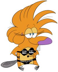 beaver bra female_focus female_only kingofthejungle1993 nickelodeon panties rodent seductive the_angry_beavers treeflower underwear writing_on_clothes