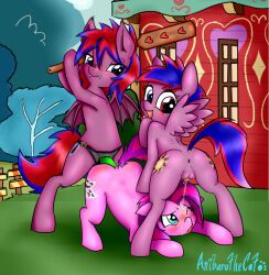 anibaruthecat furry hasbro my_little_pony original_character smooth_skin tagme threesome