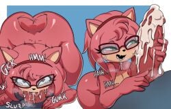 <3_eyes 1boy 1girls absurd_res accessory amy_rose anthro ass blowjob cum cum_in_mouth cum_inside drooling duo erection eulipotyphlan eyewear fellatio female female_focus genitals glasses hairband hand_on_penis heart hedgehog hi_res humanoid_penis looking_at_genitalia looking_at_penis looking_at_viewer male male/female male_pov mammal musk nerdy_amy_rose nude oral oral_sex partial_male penile penis penis_worship saliva sega sex shybred sonic_(series) sonic_the_hedgehog_(series) sound_effects straight tail tail_motion tailwag tears toony veiny_penis