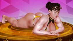 1280x720 1girls 2020s 2023 3d 3d_(artwork) 3d_animation 720p animated asian asian_female ass ass_focus ass_shake big_ass bikini boobs_and_butt_pose breasts brown_hair brown_hair_female capcom chun-li cleavage dat_ass female female_focus female_only hairbuns hi_res highres looking_at_viewer looking_back no_sound radranger shaking_butt shorter_than_10_seconds shorter_than_30_seconds shorter_than_3_minutes shorter_than_one_minute shorter_than_two_minutes solo street_fighter street_fighter_6 tagme thong twerking video wide_hips