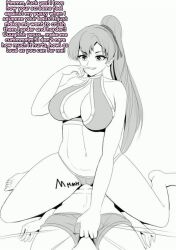 1boy 1girls artist_request ballbusting balls balls_grab balls_squeeze cock_and_balls_torture english_text facesitting female femdom fire_emblem fire_emblem:_the_blazing_blade lyn_(fire_emblem) male nintendo penis source_request squeezing_balls straight text