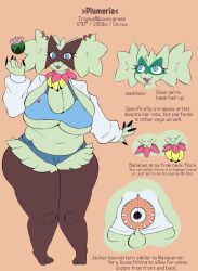 bbw big_breasts breasts chubby chubby_female female maskless_meowscarada meowscarada plantedpot pokémon_(species) pokemon pokemon_sv thick_thighs wide_hips