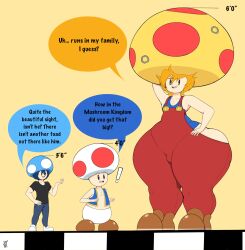 3boys anthro ass_cleavage big_ass bulge butt_crack cory_(nataliebum25) dialogue english english_text femboy height_chart height_difference huge_ass large_ass male male_only mario_(series) mushroom nataliebum25 rusty_(nataliebum25) size_difference text thick_thighs toad_(mario) wide_hips